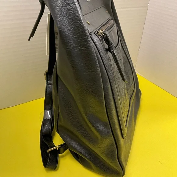 Black Embossed Front-Pocket Backpack - Picture 5 of 9